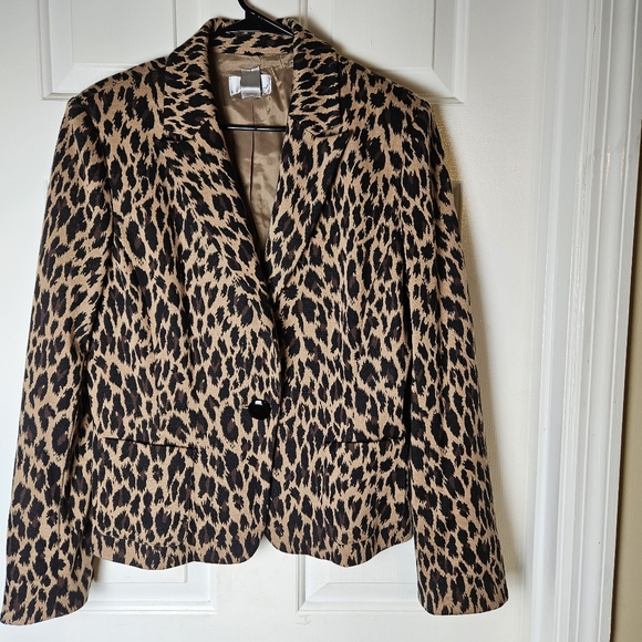 Spiegel Jackets & Blazers - Spiegel Women Animal Print Jacket and Top Size 16